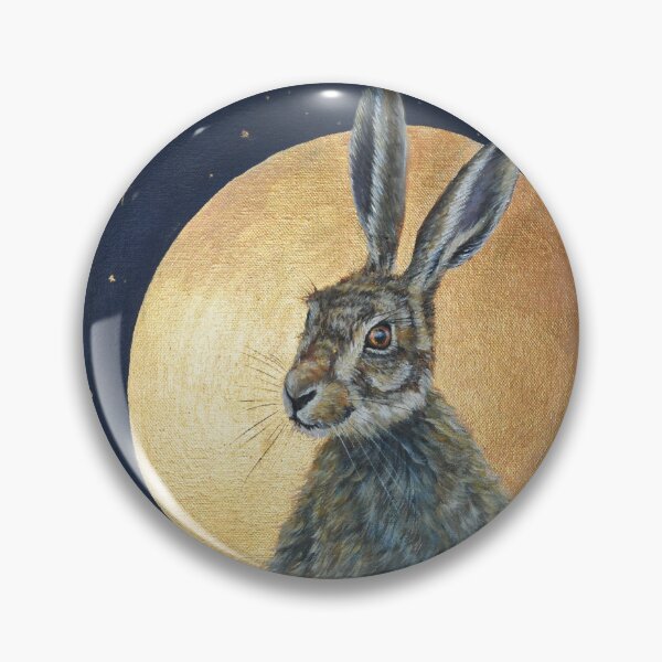 Item preview, Moongazer hare on gold designed and sold by Debbie’s Sketchbook.
