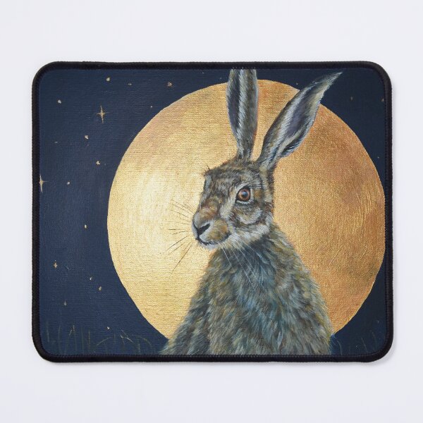 Item preview, Moongazer hare on gold designed and sold by Debbie’s Sketchbook.