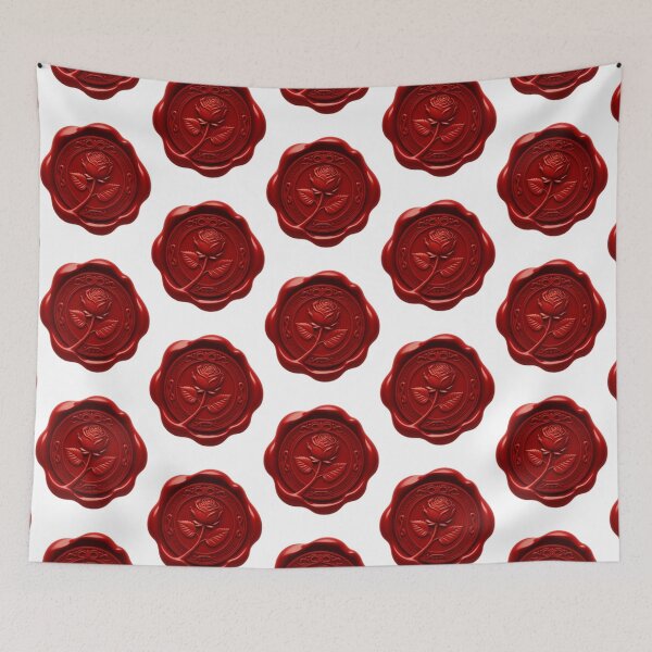 Item preview, Red Wax Seal Rose Flower - Floral Graphic Illustration - Boyfriend, Girfriend Valentines Gift designed and sold by xShirtsNSheetxs.
