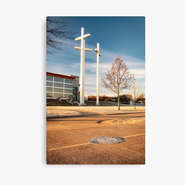 Item preview, Sunrise At the Crosses Along The Arkansas Razorback Greenway designed and sold by Gregory Ballos.