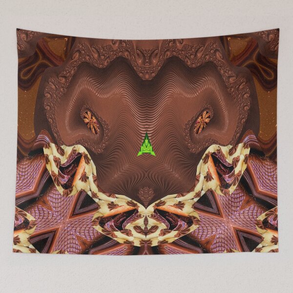 Item preview,  *FUNNY ABSTRACT PAINTING ALIEN TRIBAL FACE CHOCOLATE MIXTURE MINT GREEN WITH STARRY GREEN ANISE* designed and sold by Ralek.