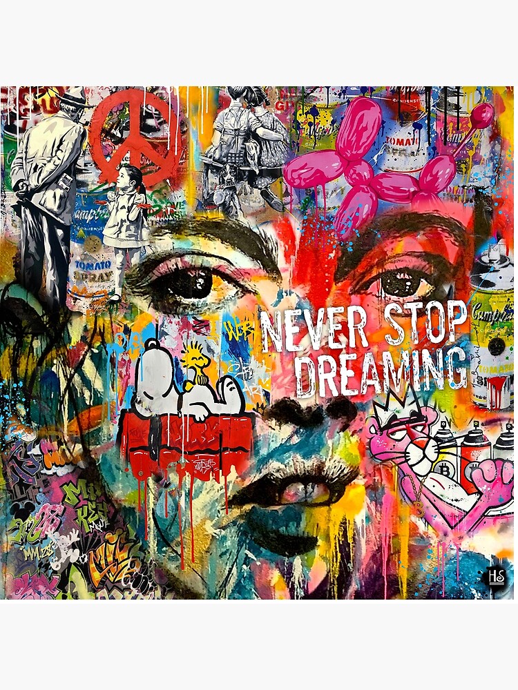 Thumbnail 4 of 4, Pillow, Banksy inspired pop art designed and sold by Helt-Sort.