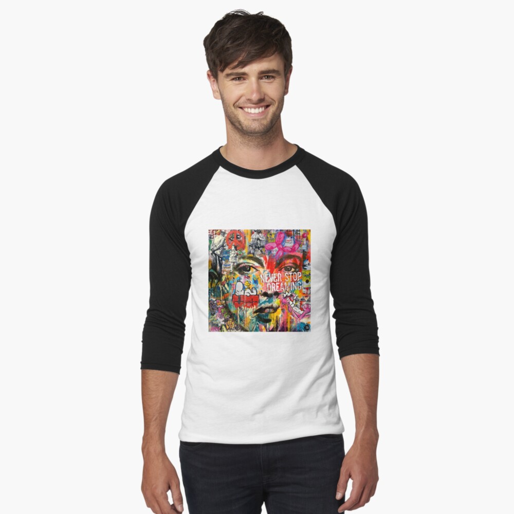 Item preview, Baseball ¾ Sleeve T-Shirt designed and sold by Helt-Sort.