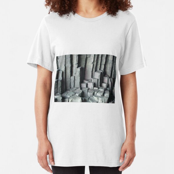 Basalt Columns with unusual colouring Slim Fit T-Shirt