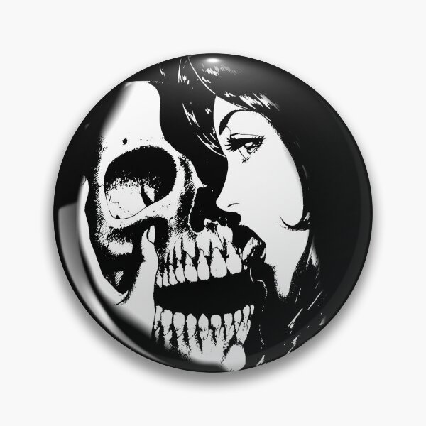 Item preview, Mitsuko - Skullgirl kiss Black and White - Anime Style designed and sold by 21 Store.