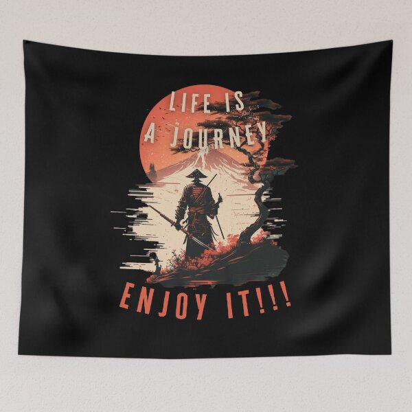 Item preview, Life Is A Journey - Japanese Retro theme gift designed and sold by Cr4ftyCreations.