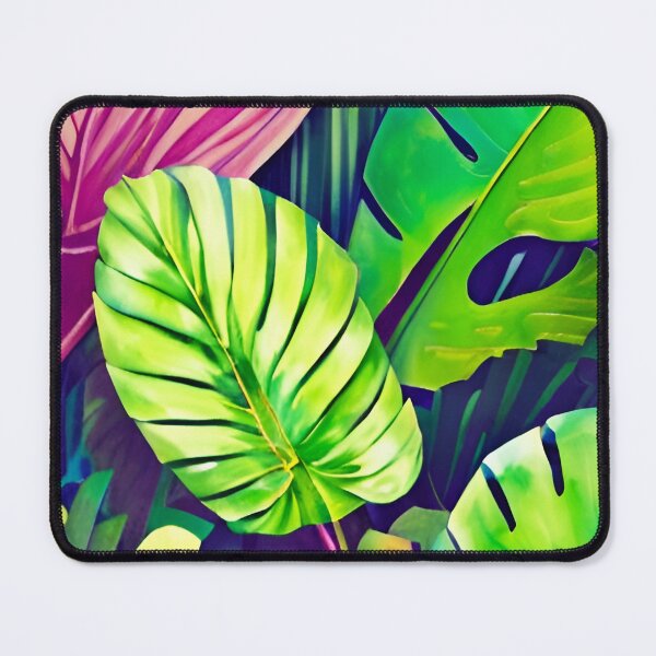 Item preview, Monstera leaves watercolor jungle landscape designed and sold by Ascooepics.