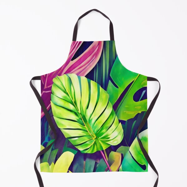 Item preview, Monstera leaves watercolor jungle landscape designed and sold by Ascooepics.