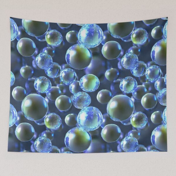 Item preview, CRYSTAL SPHERES 3D Digital Painting - Inspired by Art Glass Marbles Unique Seamless Psychedelic Orbs designed and sold by BadassBazaar.