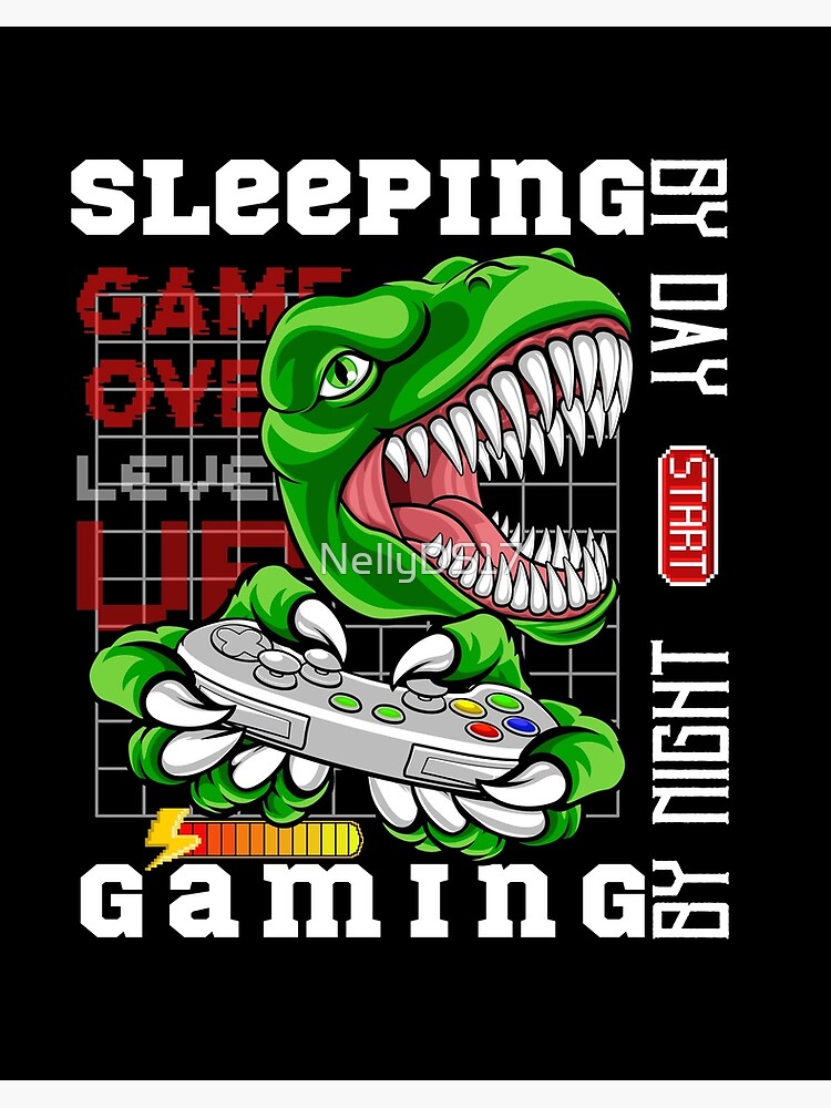 Gamer Daily Routine Funny Gaming Saying Play Video Games