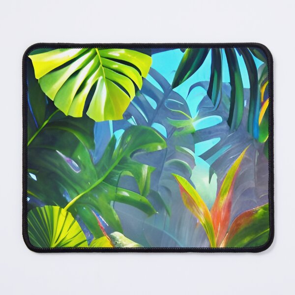 Item preview, Monstera leaves dream jungle landscape designed and sold by Ascooepics.