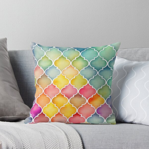 Item preview, Soothing Rainbow Moroccan Watercolor Pattern designed and sold by UltraGraphics.