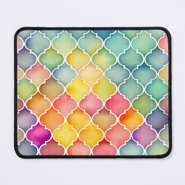 Item preview, Soothing Rainbow Moroccan Watercolor Pattern designed and sold by UltraGraphics.