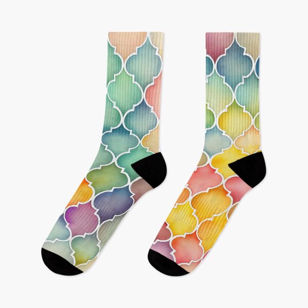 Item preview, Soothing Rainbow Moroccan Watercolor Pattern designed and sold by UltraGraphics.