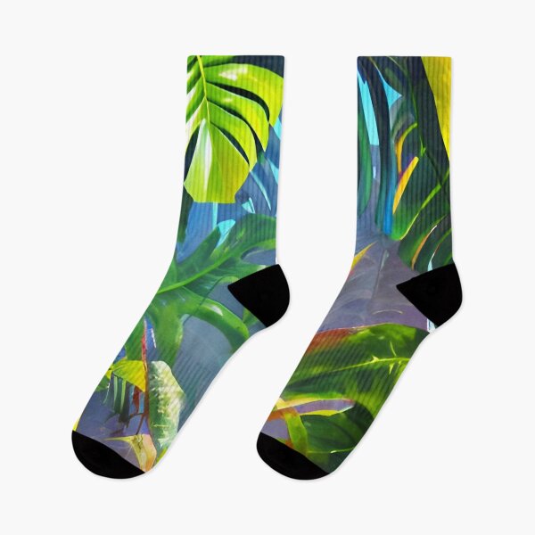 Item preview, Monstera leaves dream jungle landscape designed and sold by Ascooepics.
