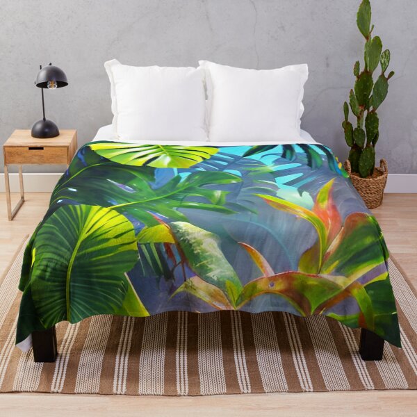 Item preview, Monstera leaves dream jungle landscape designed and sold by Ascooepics.