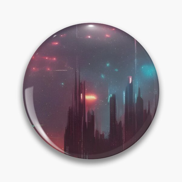 Item preview, dystopia city glitch art illustration designed and sold by AbundanceMind.