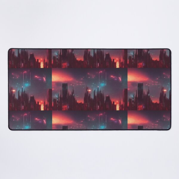 Item preview, dystopia city glitch art illustration designed and sold by AbundanceMind.