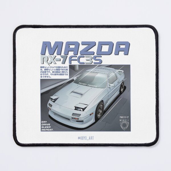 Item preview, RX-7 FC EAT DRIVE SLEEP REPEAT (blue) designed and sold by kuyoart.