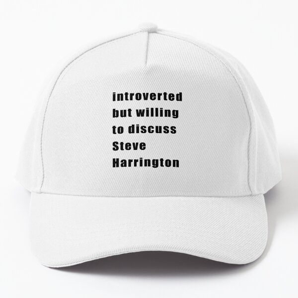 Item preview, Introverted but willing to discuss Steve Harrington (black on white) designed and sold by KillianIsMyHome.