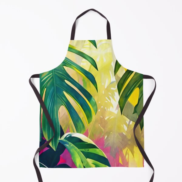Item preview, Monstera leaves neon dream jungle landscape designed and sold by Ascooepics.