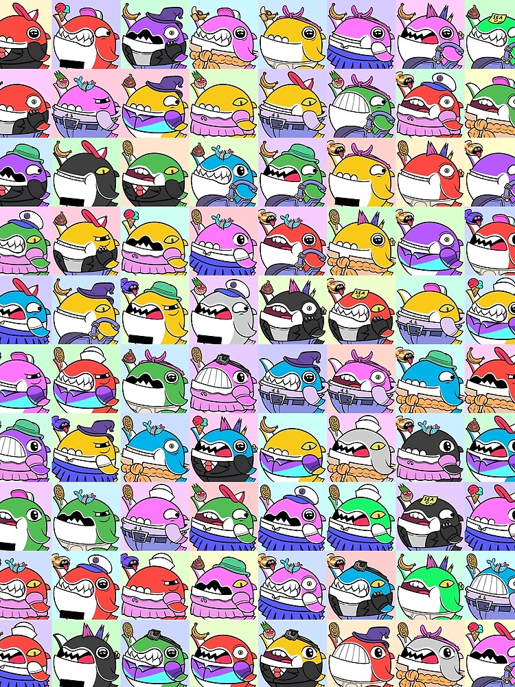 Cute Sticker Whales Pattern by mokokosaurus