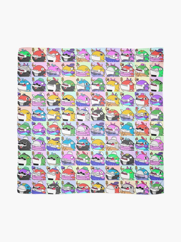 Alternate view of Cute Sticker Whales Pattern Scarf