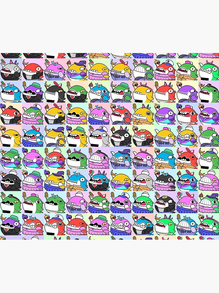Cute Sticker Whales Pattern by mokokosaurus