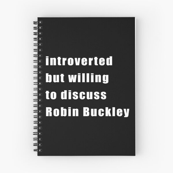 Item preview, Introvertido pero dispuesto a hablar sobre Robin Buckley (blanco sobre negro) designed and sold by KillianIsMyHome.