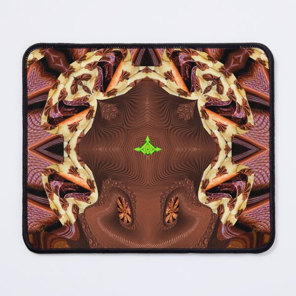 Item preview, *FUNNY ABSTRACT PAINTING ALIEN TRIBAL FACE CHOCOLATE MIXTURE MINT GREEN WITH STARRY GREEN ANISE* designed and sold by Ralek.