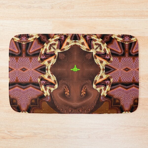 Item preview, *FUNNY ABSTRACT PAINTING ALIEN TRIBAL FACE CHOCOLATE MIXTURE MINT GREEN WITH STARRY GREEN ANISE* designed and sold by Ralek.