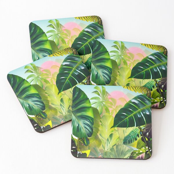 Item preview, Vintage Tropical Leaves Jungle Landscape designed and sold by Ascooepics.