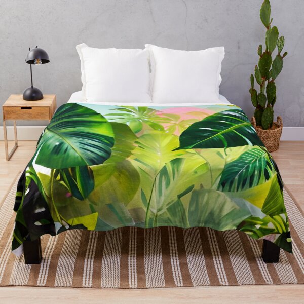 Item preview, Vintage Tropical Leaves Jungle Landscape designed and sold by Ascooepics.