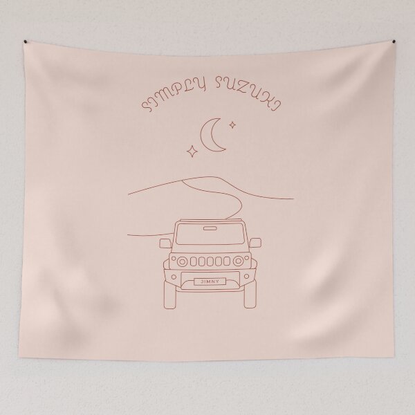 Item preview, Simply Suzuki Jimny Line Art with Moon and Stars designed and sold by stoicjimny.