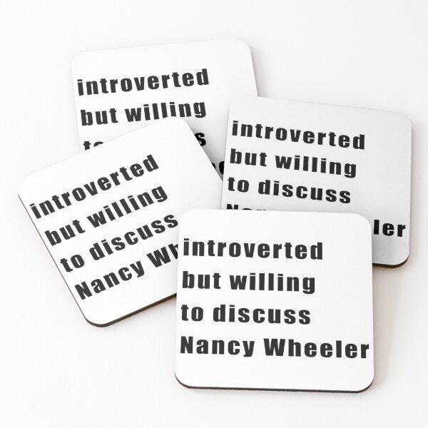 Item preview, Introverted but willing to discuss Nancy Wheeler (black on white) designed and sold by KillianIsMyHome.