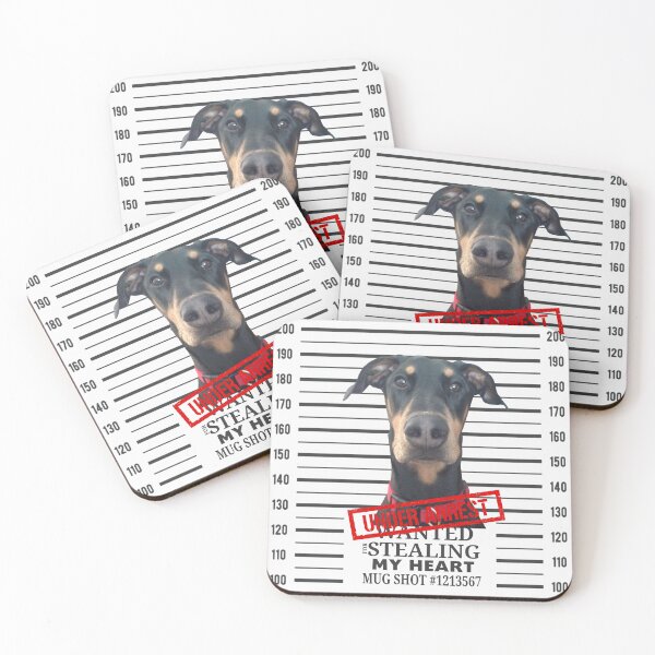 Item preview, Doberman Mugshot Steeling my Heart Under Arrest designed and sold by suerussoart.