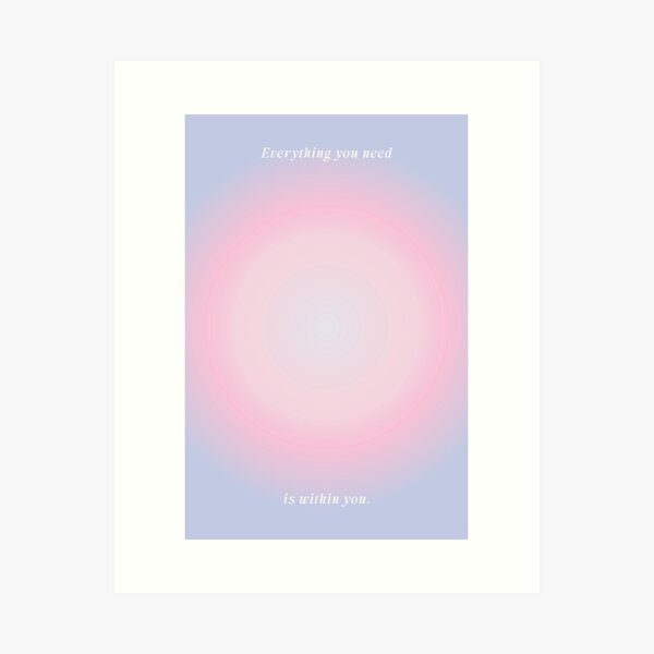 Aura Poster Retro Gradient Print Higher Self Affirmation 