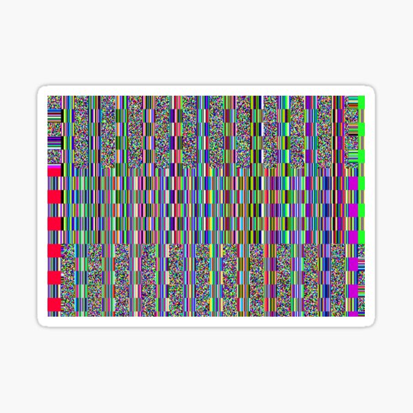 Old TV screen error glitch effect Sticker