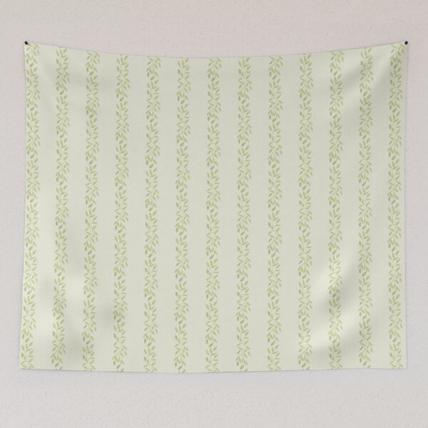 Item preview, Pastel Floral Watercolor Stripe Tone on Tone Bella Petals in Peridot Green designed and sold by Blue Daisy Studio.