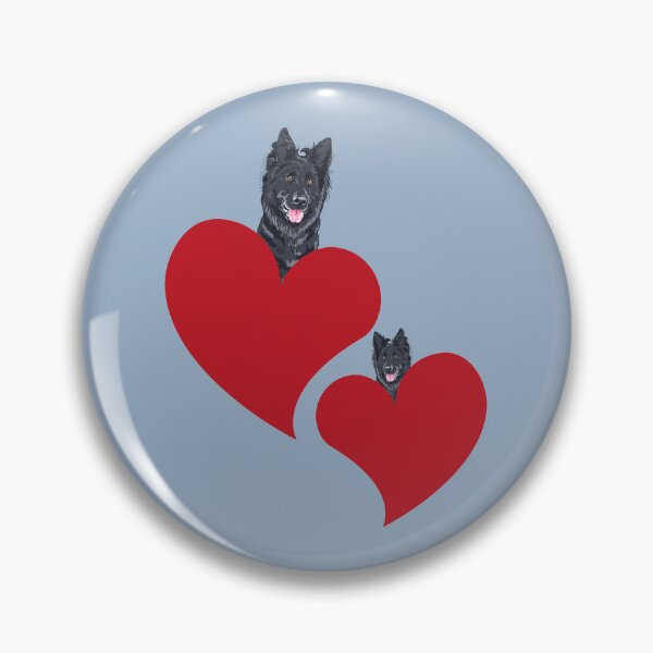 Item preview, Groenendael Belgian Shepherd in Heart designed and sold by SeasonalDogs.