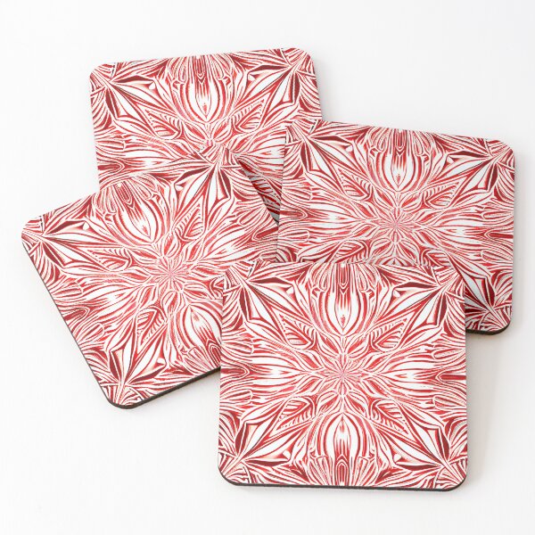 Item preview, Light Red Contemporary Pattern Digital Painting designed and sold by CodeAndColors.