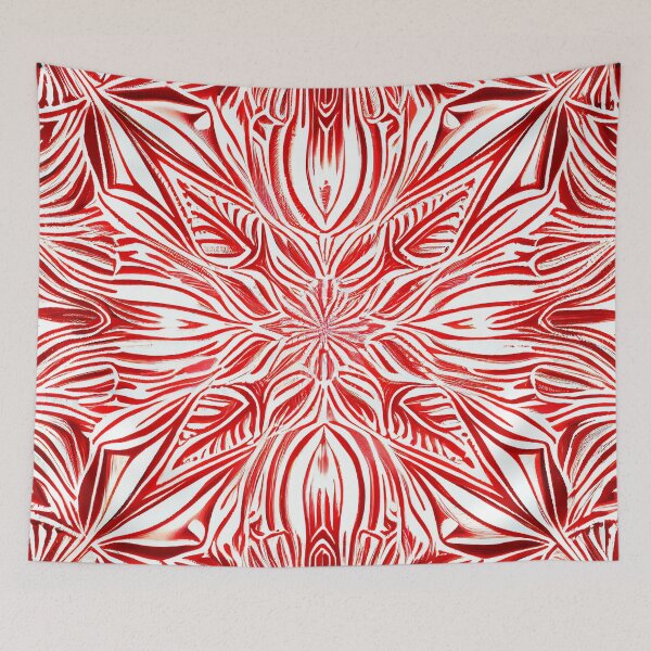Aperçu de l'œuvre Light Red Contemporary Pattern Digital Painting créée et vendue par CodeAndColors.