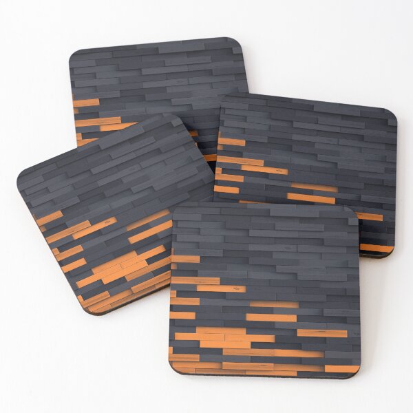 Item preview, Orange Black Brick Wall Design Decorative Home Apartment Pretty Cozy Atmosphere designed and sold by Clothing-Flipo.