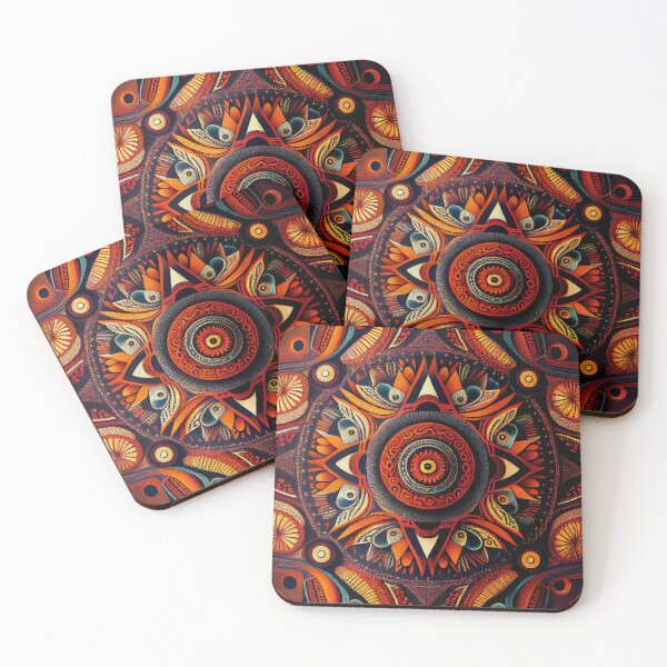 Item preview, Cool Energetic African Pattern Digital Painting designed and sold by CodeAndColors.