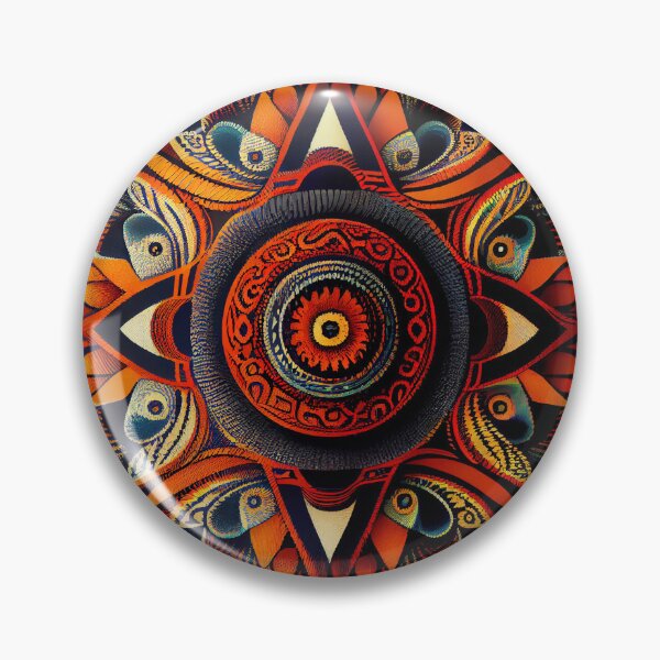 Item preview, Cool Energetic African Pattern Digital Painting designed and sold by CodeAndColors.