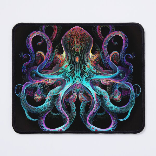 Item preview, Glow of the Deep: A Glowing Octopus Artwork designed and sold by UltraGraphics.