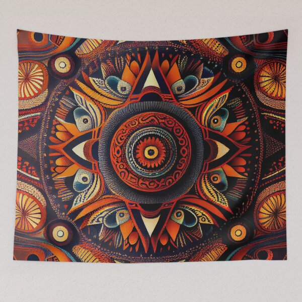 Item preview, Cool Energetic African Pattern Digital Painting designed and sold by CodeAndColors.