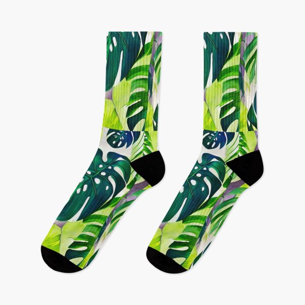 Item preview, Monstera Tropical Leaves Watercolor Art designed and sold by Ascooepics.