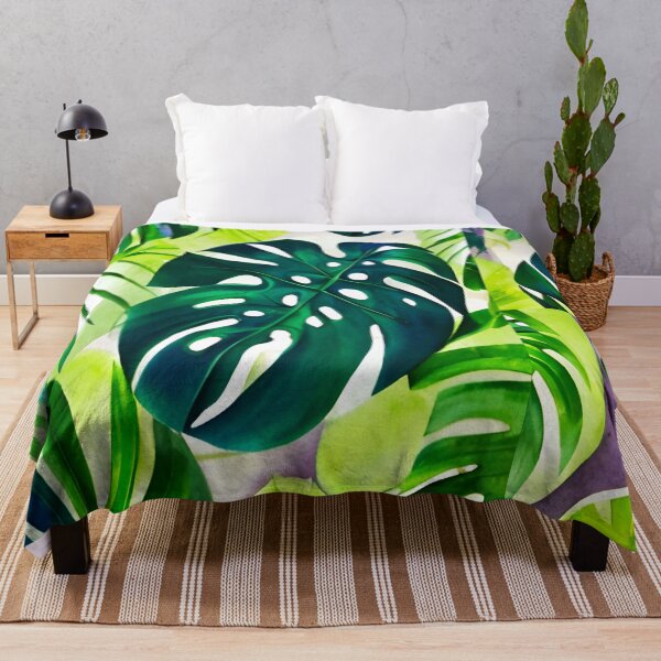 Item preview, Monstera Tropical Leaves Watercolor Art designed and sold by Ascooepics.