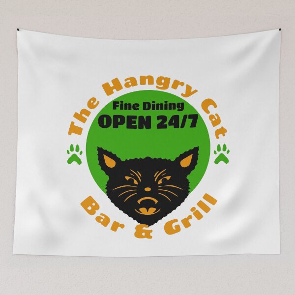 Item preview, The Hangry Cat Bar And Grill designed and sold by DreamSwiftly.